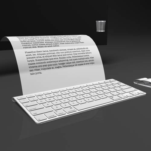 3D-Desktop als Schreibmaschine