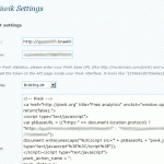 WP-Piwik Screenshot Settings