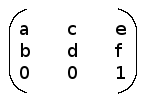 3x3 2D-Transformationsmatrix